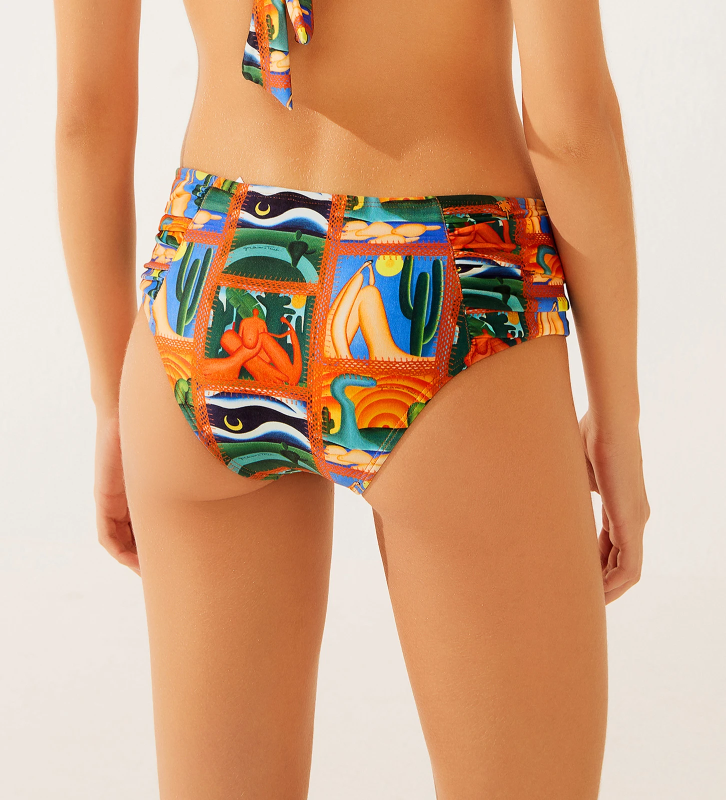 Agua De Coco Bottom Larga Quadros Bordados 7 Agua De Coco Bottom Larga Quadros Bordados - Image 5