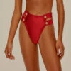 Agua De Coco Bottom Alongado Buttons Vermelho 2 Agua De Coco Bottom Alongado Buttons Vermelho -Deals Scrunch Bikini Store bottom alongado buttons vermelho 0