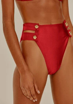 Agua De Coco Bottom Alongado Buttons Vermelho 15 Agua De Coco Bottom Alongado Buttons Vermelho -Deals Scrunch Bikini Store bottom alongado buttons vermelho 6