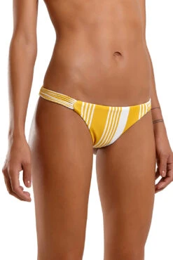 Yellow & White Strappy Scrunch Brazilian Bikini Bottom - Bottom Joy Nasca -Deals Scrunch Bikini Store bottom blueman bottom joy nasca 4