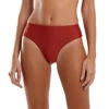 Red Wide Sides High-leg Brazilian Bikini Bottom - Bottom Sum Laser Vermelho