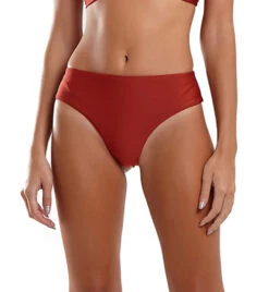 Red Wide Sides High-leg Brazilian Bikini Bottom - Bottom Sum Laser Vermelho