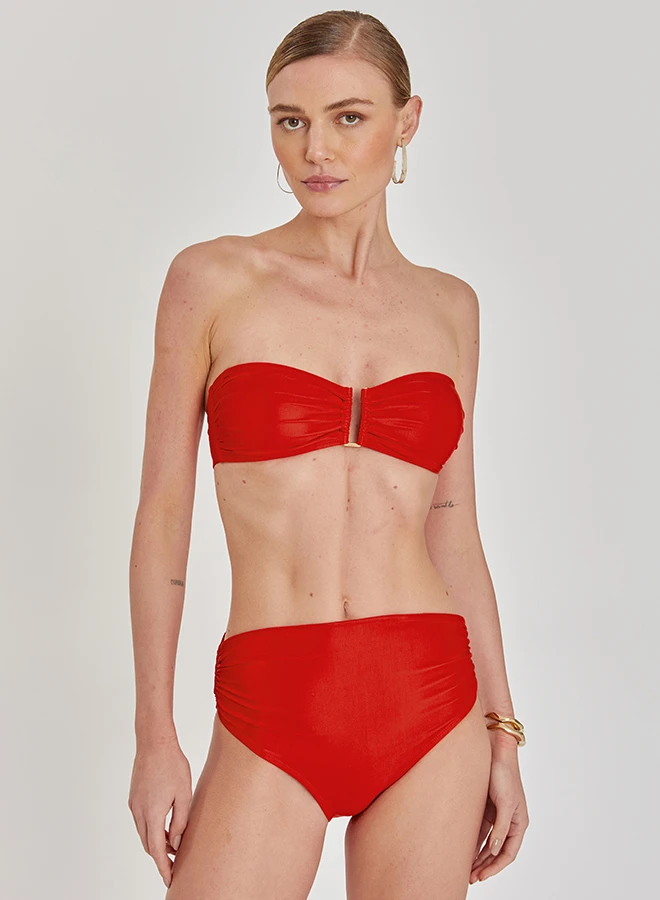 Bottom Drop Ruched Urucum 4 Bottom Drop Ruched Urucum - Image 2