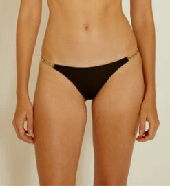 Bottom Embellished Bikini Black