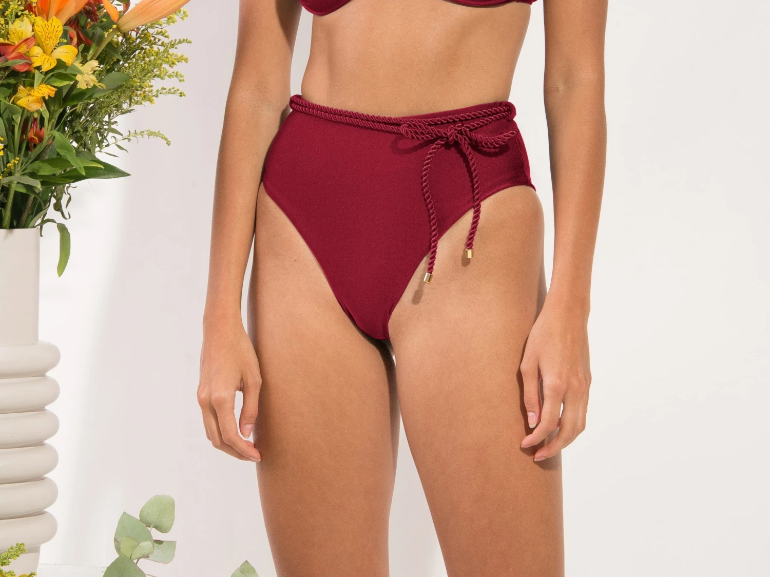Bottom Shimmer-divino Belted-high-waist 4 Bottom Shimmer-divino Belted-high-waist - Image 2