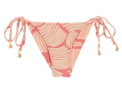 Pink Banana Print Side-tie Scrunch Bikini Bottom - Bottom Banana Rose Bra