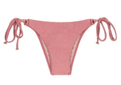 Accessorized Iridescent Pink Brazilian Bikini Bottom - Bottom Callas Invisible