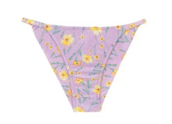 Textured Pastel Floral Cheeky Bikini Bottom With Thin Sides - Bottom Canola Cheeky-fixo