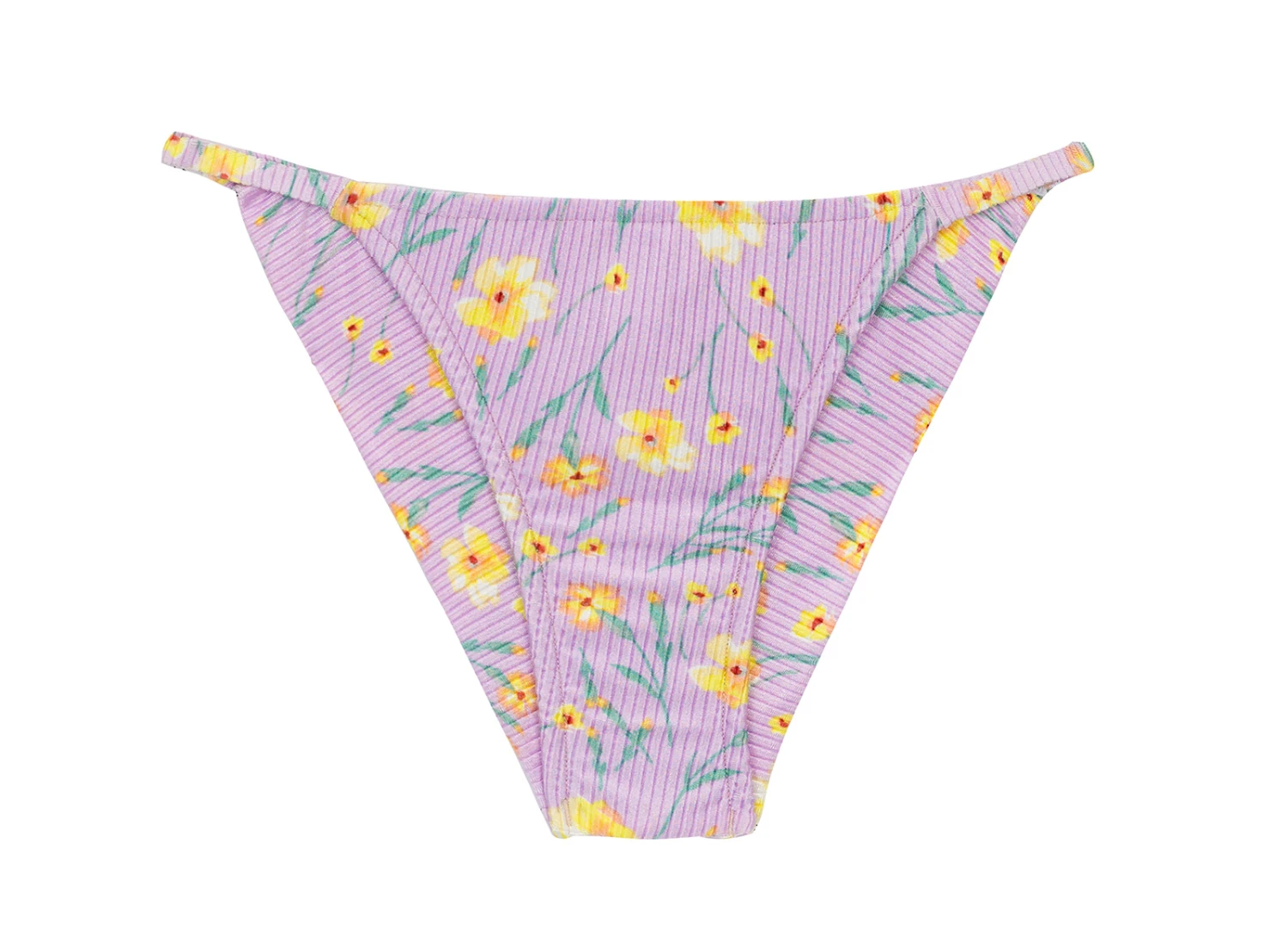 Textured Pastel Floral Cheeky Bikini Bottom With Thin Sides - Bottom Canola Cheeky-fixo 3 Textured Pastel Floral Cheeky Bikini Bottom With Thin Sides - Bottom Canola Cheeky-fixo