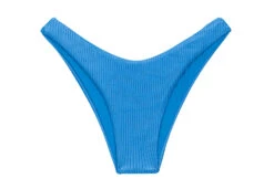 Textured Blue High Leg Bikini Bottom Bottom - Bottom Eden-enseada High-leg