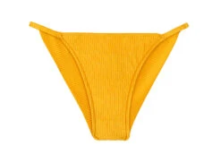 Textured Yellow Cheeky Bikini Bottom With Thin Sides - Bottom Eden-pequi Cheeky-fixa