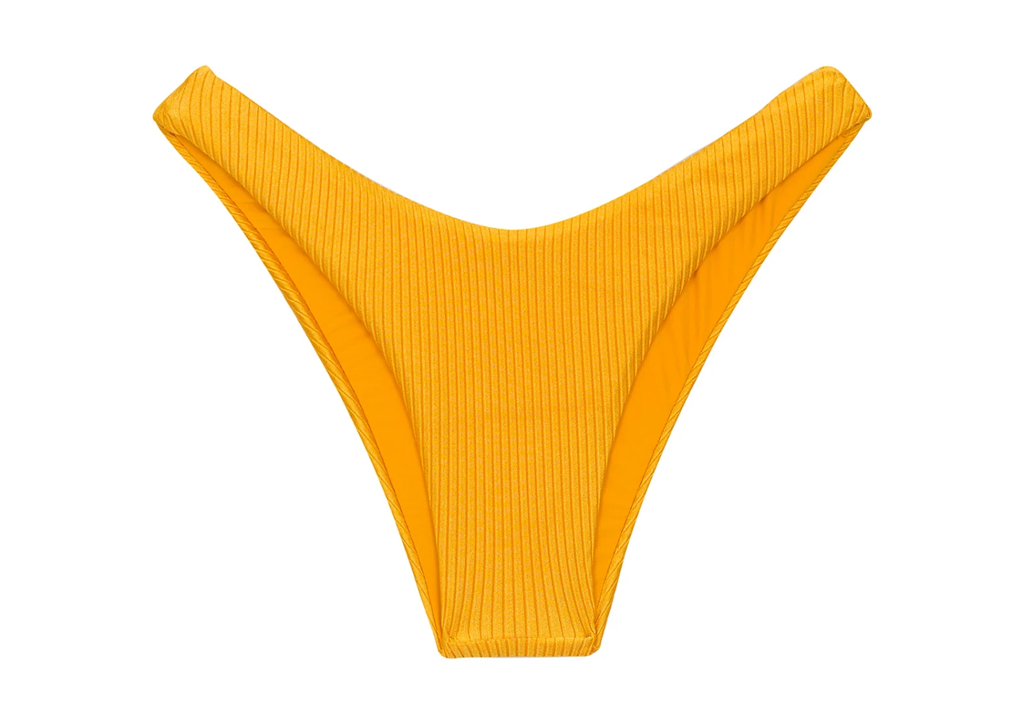 Textured Yellow High Leg Bikini Bottom - Bottom Eden-pequi High-leg 3 Textured Yellow High Leg Bikini Bottom - Bottom Eden-pequi High-leg