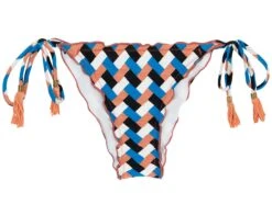 Geometric Print Side-tie Bikini Bottom - Bottom Geometric Frufru