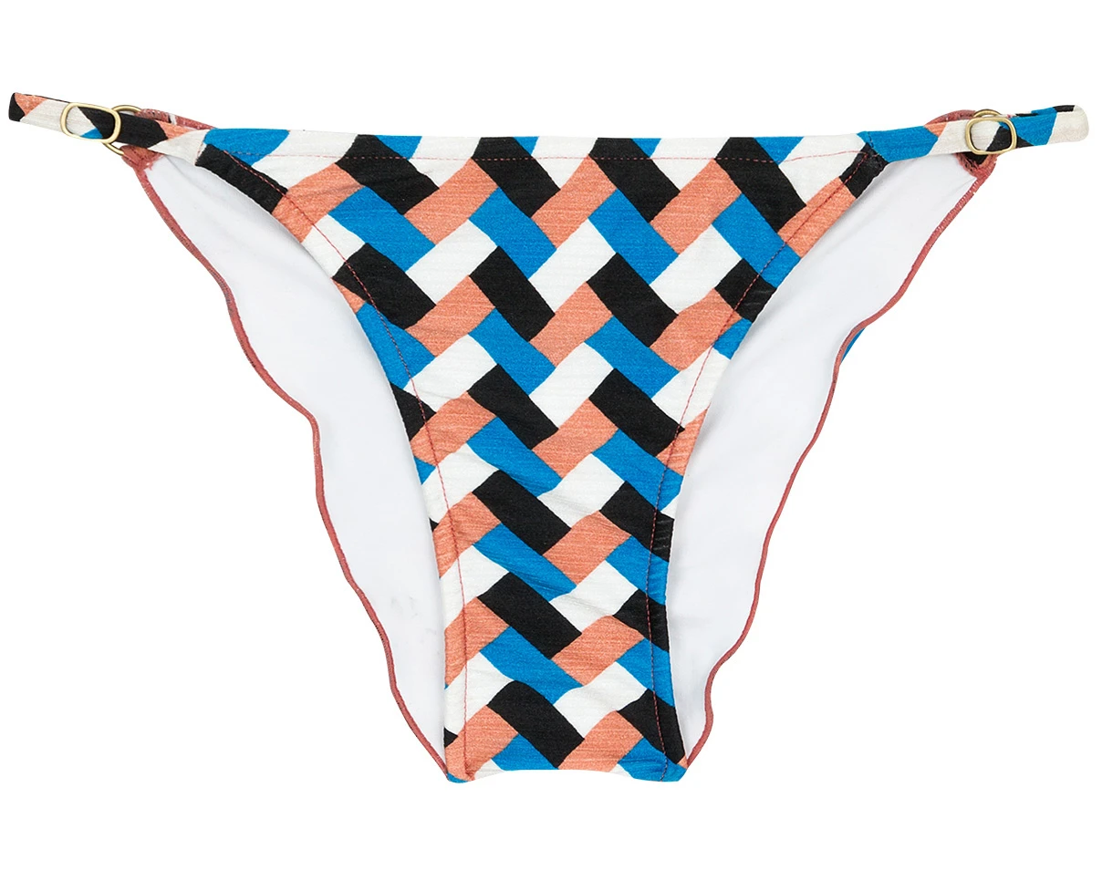 Geometric Print Adjustable Bikini Bottom - Bottom Geometric Tri Invisible 7 Geometric Print Adjustable Bikini Bottom - Bottom Geometric Tri Invisible - Image 5