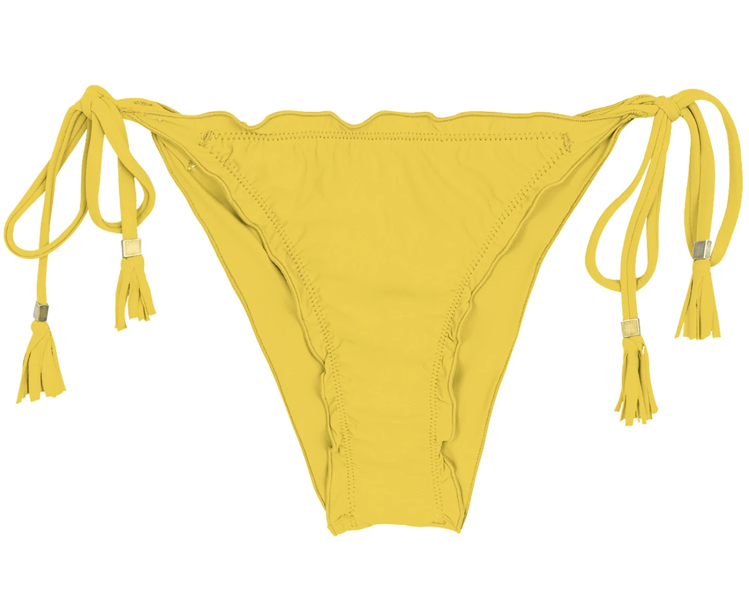 Yellow Side-tie Scrunch Bikini Bottom - Bottom Melon Eva 3 Yellow Side-tie Scrunch Bikini Bottom - Bottom Melon Eva