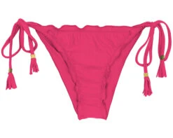 Triangle Bikini Bottom With Wavy Edges - Fuchsia - Bottom Olinda Eva