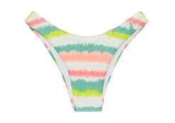 Tie-dye Stripe High Leg Brazilian Bikini Bottom - Bottom Revelry High-leg