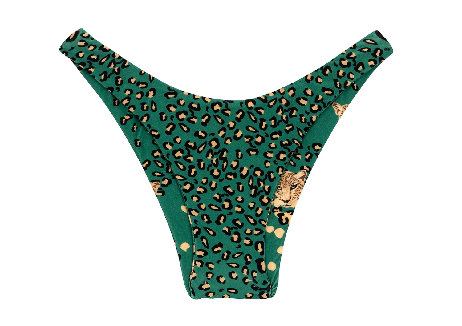 Reversible Green Leopard Print Fixed Thong - Bottom Roar-green High-leg 6 Reversible Green Leopard Print Fixed Thong - Bottom Roar-green High-leg - Image 4