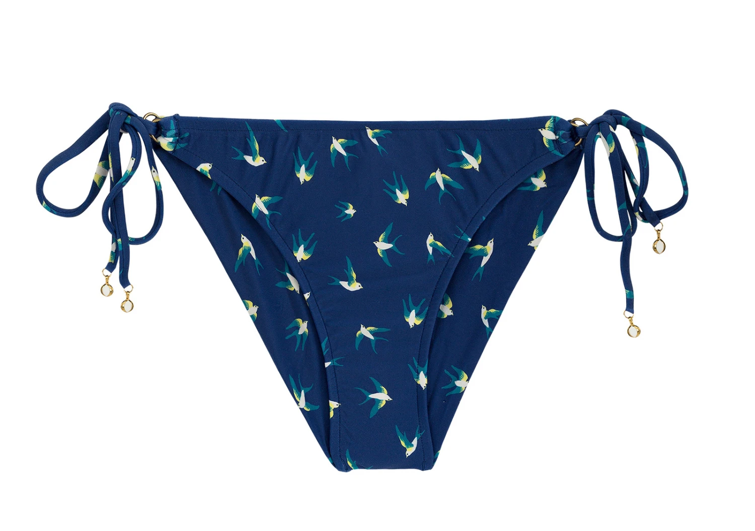 Navy Side-tie Scrunch Bikini Bottom Birds Pattern - Bottom Seabird Cheeky Comfort 3 Navy Side-tie Scrunch Bikini Bottom Birds Pattern - Bottom Seabird Cheeky Comfort