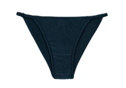 Iridescent Midnight Blue Cheeky Brazilian Bikini Bottom With Thin Sides - Bottom Shark Cheeky-fixa