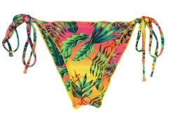 Multicolored Tropical Scrunch Bikini Bottom With Wavy Edges - Bottom Sun-sation Frufru