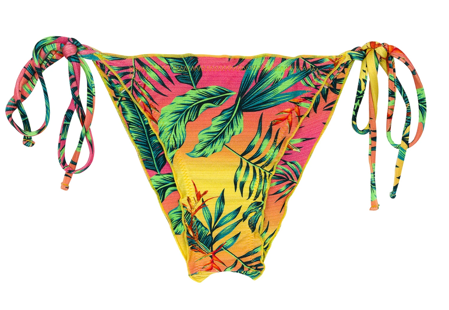 Multicolored Tropical Scrunch Bikini Bottom With Wavy Edges - Bottom Sun-sation Frufru 3 Multicolored Tropical Scrunch Bikini Bottom With Wavy Edges - Bottom Sun-sation Frufru