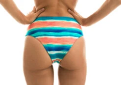 Blue And Coral High-waist Bikini Bottom - Bottom Upbeat Reto Hotpant -Deals Scrunch Bikini Store bottom riodesol bottom upbeat reto hotpant 2