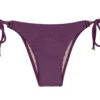 Accessorized Iridescent Purple Brazilian Bikini Bottom - Bottom Viena Invisible