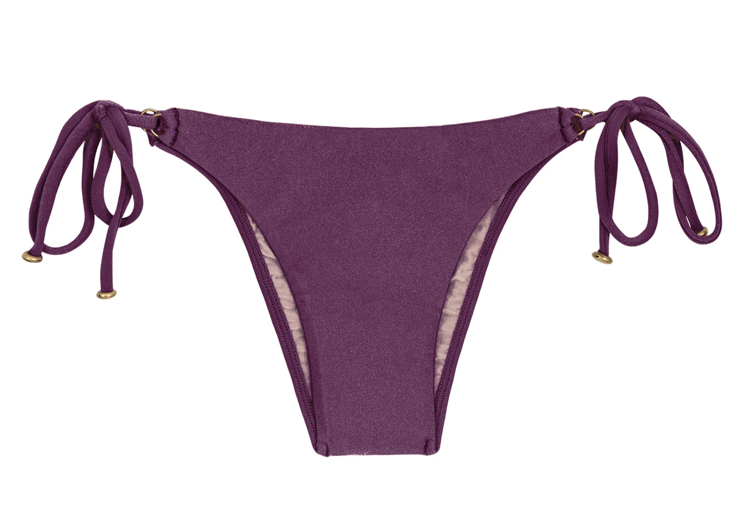 Accessorized Iridescent Purple Brazilian Bikini Bottom - Bottom Viena Invisible 3 Accessorized Iridescent Purple Brazilian Bikini Bottom - Bottom Viena Invisible