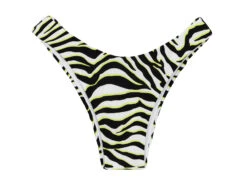Black & White Tiger Print High-leg Bikini Bottom - Bottom Wild-black High-leg