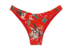 Red Floral High-leg Bikini Bottom - Bottom Wildflowers Lisboa