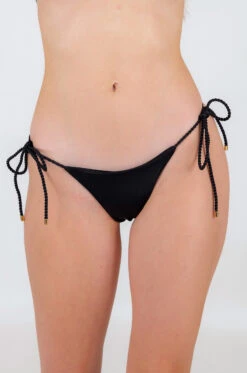 Bottom Shimmer-black Cheeky-rope 8 Bottom Shimmer-black Cheeky-rope -Deals Scrunch Bikini Store bottom shimmer black cheeky tie 1
