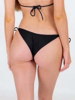 Bottom Shimmer-black Cheeky-rope 9 Bottom Shimmer-black Cheeky-rope -Deals Scrunch Bikini Store bottom shimmer black cheeky tie 2