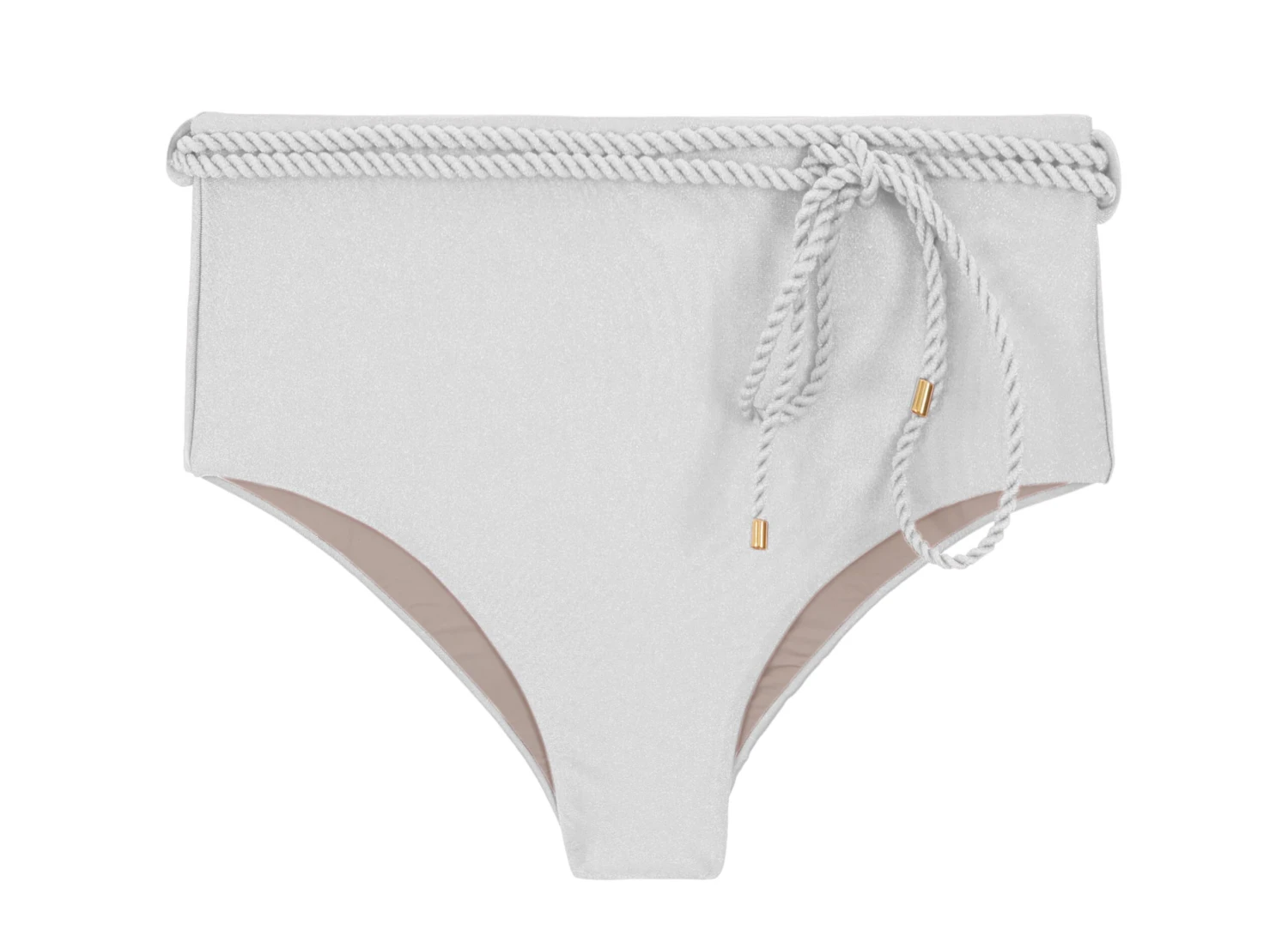 Bottom Shimmer-white Belted-high-waist 3 Bottom Shimmer-white Belted-high-waist