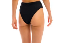 Black Textured High Waist Bikini Bottom With Twisted Rope - Bottom St-tropez-black Hotpant-high 9 Black Textured High Waist Bikini Bottom With Twisted Rope - Bottom St-tropez-black Hotpant-high -Deals Scrunch Bikini Store bottom st tropez black hotpant high 2